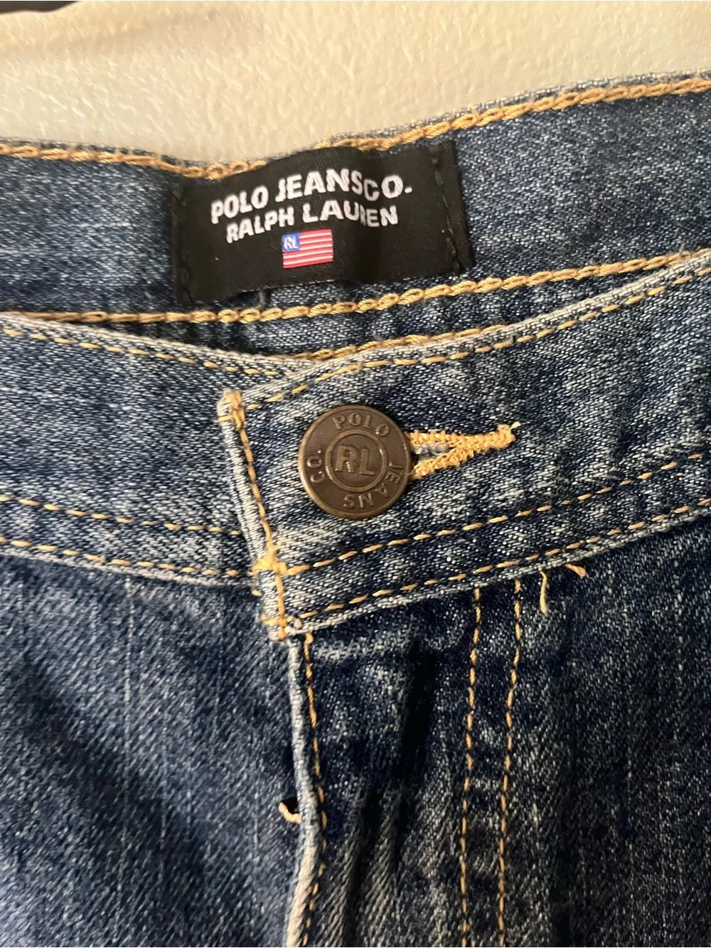 Polo Jeans Company Carpenter Denim baggy Shorts - Blue Boy 12